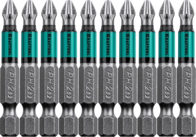 Бита для заворачивания KRAFTOOL Optimum Line PH2 50 мм, 10 шт. [26122-2-50-10]