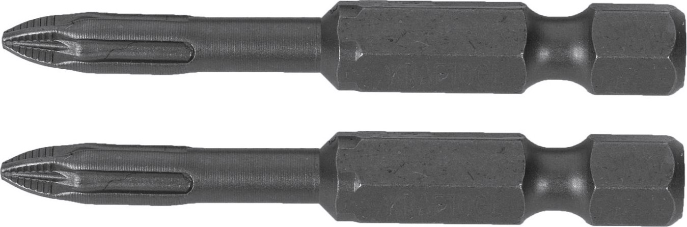 Бита для заворачивания KRAFTOOL X-DRIVE PZ2 торсионные кованые, обточенные, 50мм, 2шт. [26123-2-50-2]