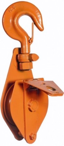 Блок монтажный СИБТАЛЬ 2Т шкивовый однорольный, с крюком и откидной щекой [010 0008 2000]