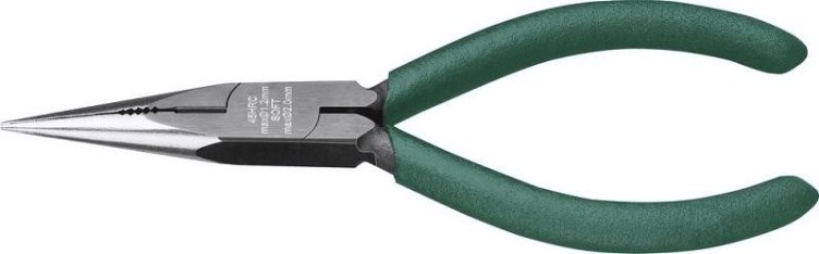 Длинногубцы KRAFTOOL "KRAFT-MINI" обливные рукоятки, crv сталь, 140мм [220017-3-14_z01]