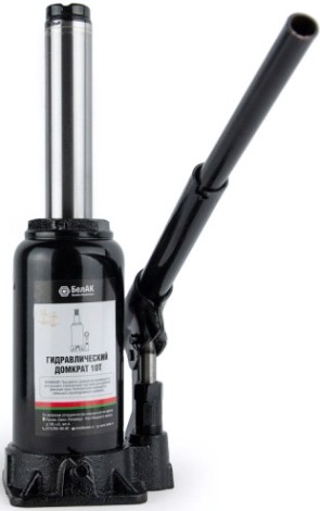Домкрат бутылочный БелАК 10 тонн 195/390 мм (БАК.00045) [БАК.00045]