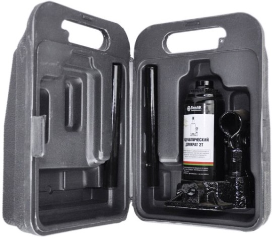 Домкрат бутылочный БелАК 2 тонны в кейсе, 150/285 мм (БАК.10039) [БАК.10039]