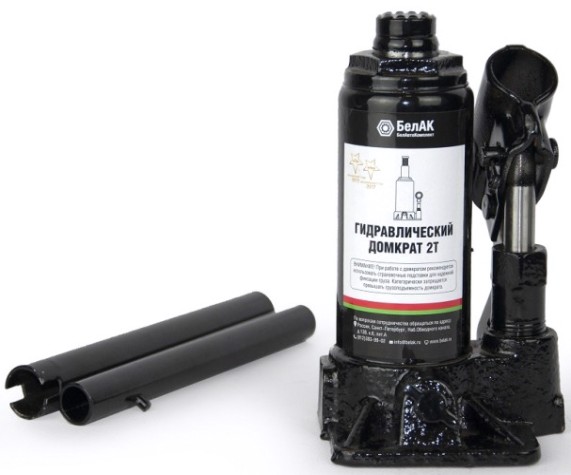 Домкрат бутылочный БелАК 2 тонны в кейсе, 150/285 мм (БАК.10039) [БАК.10039]