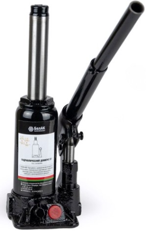 Домкрат бутылочный БелАК 3 тонны TUV 2 клапана, 170/345 мм (БАК.00027) [БАК.00027]