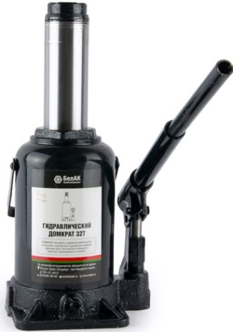 Домкрат бутылочный БелАК 32 тонн 215/425 мм (БАК.00050) [БАК.00050]