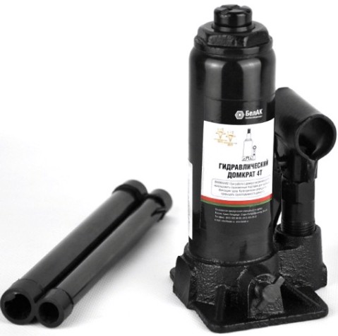 Домкрат бутылочный БелАК 4 тонны 165/340 мм (БАК.00041) [БАК.00041]