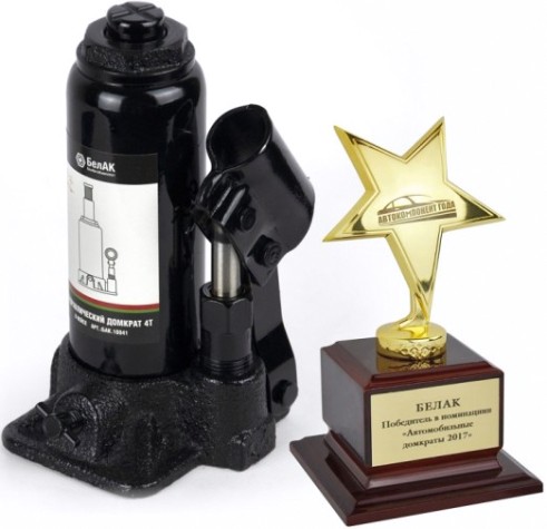 Домкрат бутылочный БелАК 4 тонны в кейсе, 165/340 мм (БАК.10041) [БАК.10041]