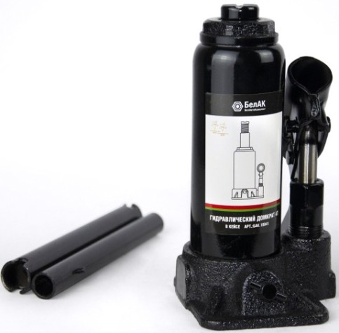 Домкрат бутылочный БелАК 4 тонны в кейсе, 165/340 мм (БАК.10041) [БАК.10041]