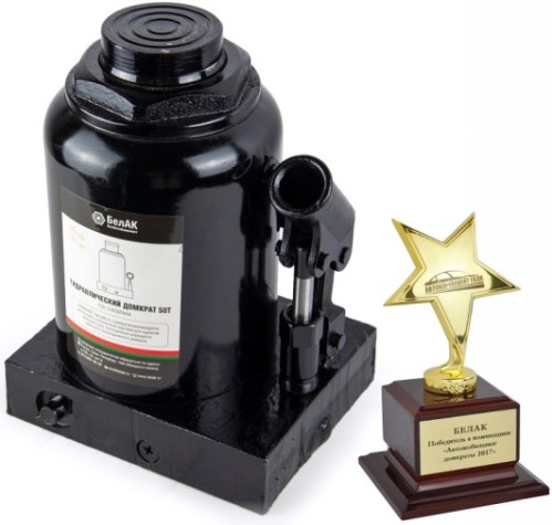 Домкрат бутылочный БелАК 50 тонн TUV 2 клапана, 250/415 мм (БАК.00038) [БАК.00038]