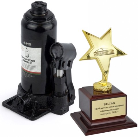 Домкрат бутылочный БелАК 6 тонн 175/355 мм (БАК.00043) [БАК.00043]