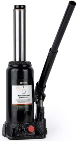 Домкрат бутылочный БелАК 6 тонн TUV 2 клапана, 180/360 мм (БАК.00030) [БАК.00030]