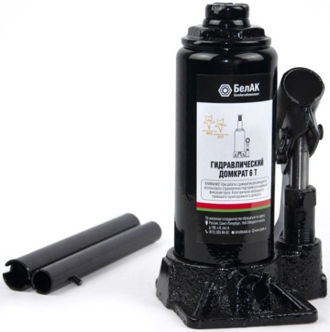 Домкрат бутылочный БелАК 6 тонн в кейсе, 175/355 мм (БАК.10043) [БАК.10043]