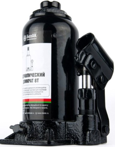 Домкрат бутылочный БелАК 8 тонн 195/385 мм (БАК.00044) [БАК.00044]