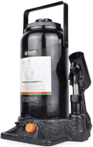 Домкрат бутылочный двухштоковый БелАК 12 тонн 220/460 мм (БАК.20046) [БАК.20046]