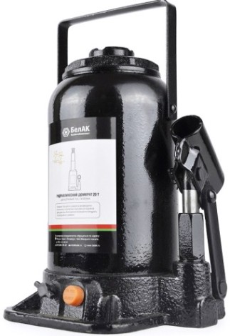 Домкрат бутылочный двухштоковый БелАК 20 тонн 235/485 мм (БАК.20049) [БАК.20049]