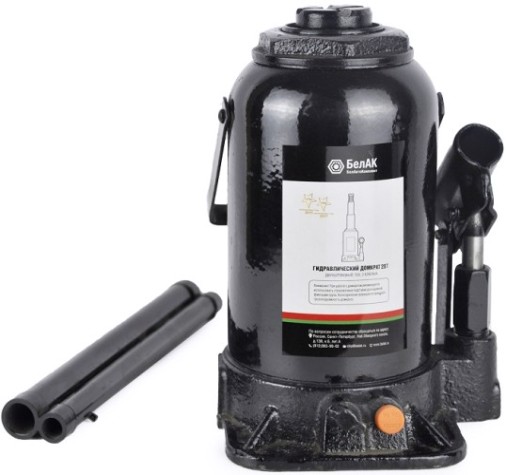 Домкрат бутылочный двухштоковый БелАК 20 тонн 235/485 мм (БАК.20049) [БАК.20049]