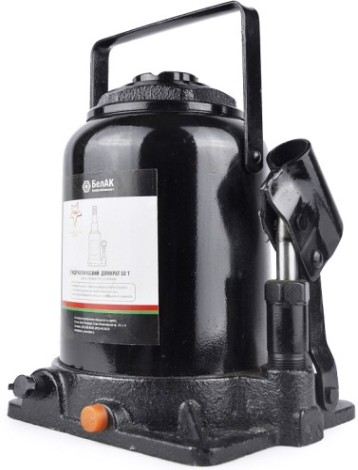 Домкрат бутылочный двухштоковый БелАК 32 тонн 235/415 мм (БАК.20050) [БАК.20050]