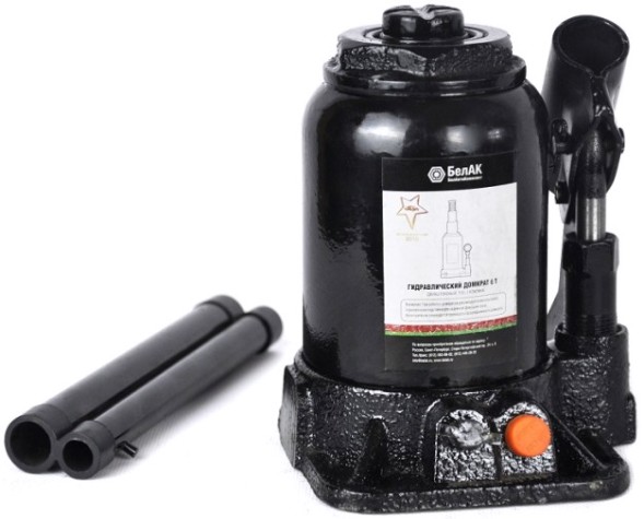 Домкрат бутылочный двухштоковый БелАК 6 тонны 170/390 мм (БАК.20043) [БАК.20043]