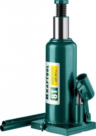 Домкрат бутылочный KRAFTOOL "Kraft-Lift" гидравлический сварной, 8т, 228-447мм, 43462-8 [43462-8_z01]