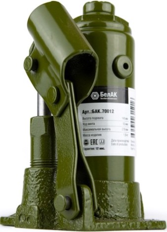 Домкрат гидравлический БелАК ECO 3 тонны 145/280 мм (БАК.70012) [БАК.70012]