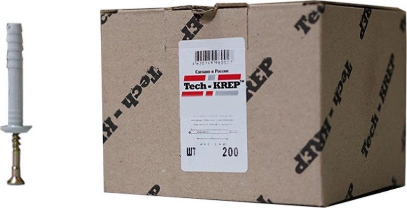 Дюбель гвоздевой Tech-KREP 6 х 60 (уп. 200 шт) грибовидный