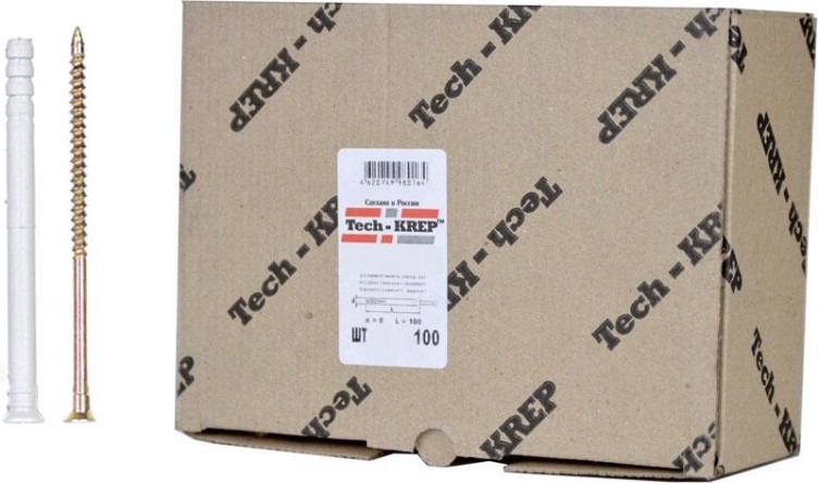 Дюбель гвоздевой Tech-KREP 8 х 100 (уп. 100 шт) потай [154270]