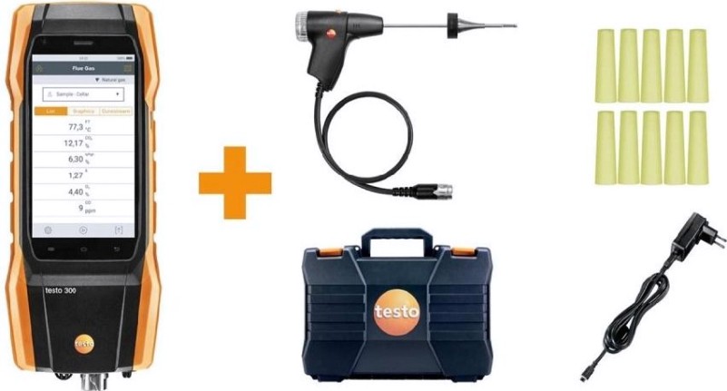 Газоанализатор дымовых газов Testo 300 (комплект, с H2 компенсацией) [0564300287]
