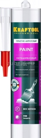 Герметик акриловый KRAFTOOL Paint 300 универсальный, белый [41251-0]