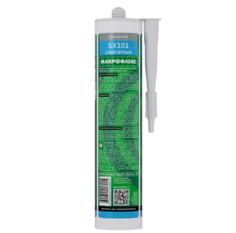 Герметик МАКРОФЛЕКС SХ101 санитарный, прозрачный 2670560