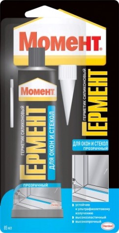 Герметик МОМЕНТ ГЕРМЕНТ Для окон и стекол, прозрачный (85 мл) 1374332