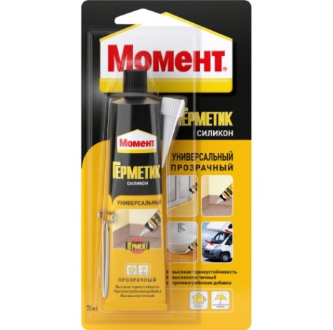 Герметик МОМЕНТ Универсальный, прозрачный (70 мл) 3002434 [Б0062501]
