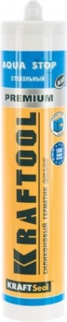 Герметик силиконовый KRAFTOOL KRAFTSeal GX107 "AQUA STOP" 300 мл стекольный, черный [41256-4]