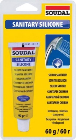 Герметик SOUDAL санитарный, прозрачный (60 гр) 120034 [120034]