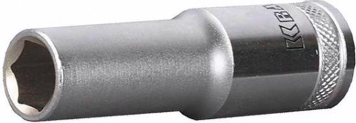 Головка шестигранная с посадкой 1/2" KRAFTOOL "INDUSTRIE QUALITAT" торцевая удлиненная, CR-V, Flank, 12 мм [27807-12_z01]