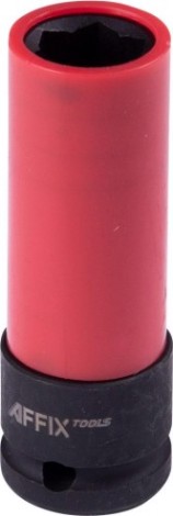 Головка торцевая ударная глубокая Affix 1/2", 17 мм специальная, пластиковая защита [AF00649017]