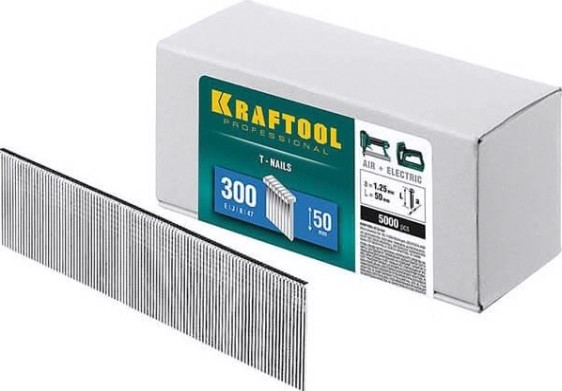 Гвозди KRAFTOOL тип 300 50 мм для нейлера 5000 шт [31785-50]