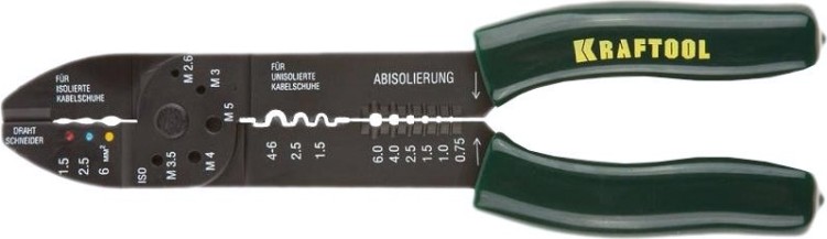Инструмент для снятия изоляции KRAFTOOL МК-7 многофункциональный, 0.75-6 мм2 [22661]