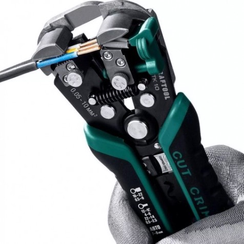 Инструмент для снятия изоляции KRAFTOOL ТК-10 автоматический многофункциональный, 0.05-10 мм2 [22639]