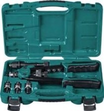 Клепальник KRAFTOOL Combo2-M10 комбинированный двуручный в кейсе, резьбовые м5-м1 [31181]