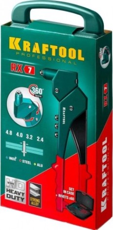 Клепальник KRAFTOOL RX-7 поворотный360° в кейсе [31176-H6_z01]