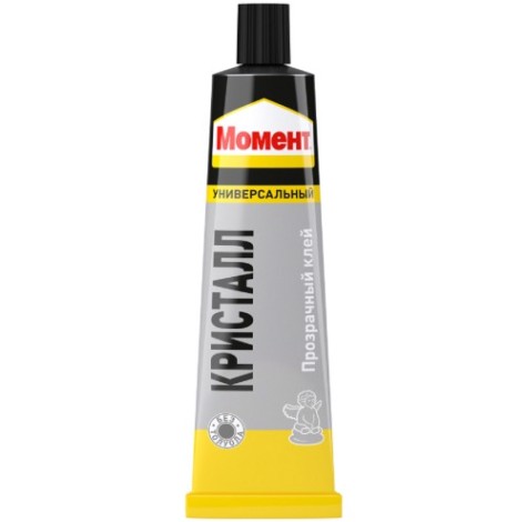 Клей МОМЕНТ КРИСТАЛЛ полиуретановый, прозрачный (туба 125 мл) 873867