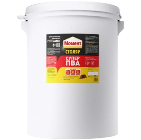 Клей МОМЕНТ Столяр SUPER PVA для паркета и ламината (ведро 30 кг.) 778010