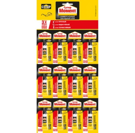 Клей секундный МОМЕНТ СУПЕР (мульти-карта 3 г.) 608976