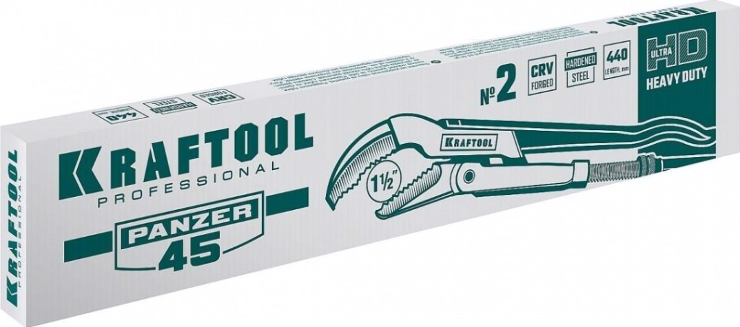 Ключ трубный KRAFTOOL PANZER-45 №2, изогнутые губки [2735-15_z02]