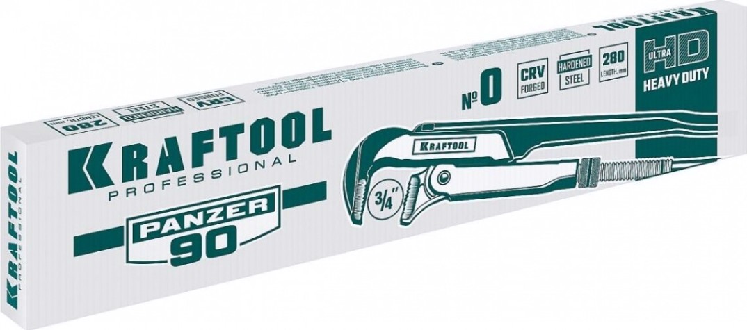 Ключ трубный KRAFTOOL PANZER-90 №0, прямые губки [2734-05_z02]