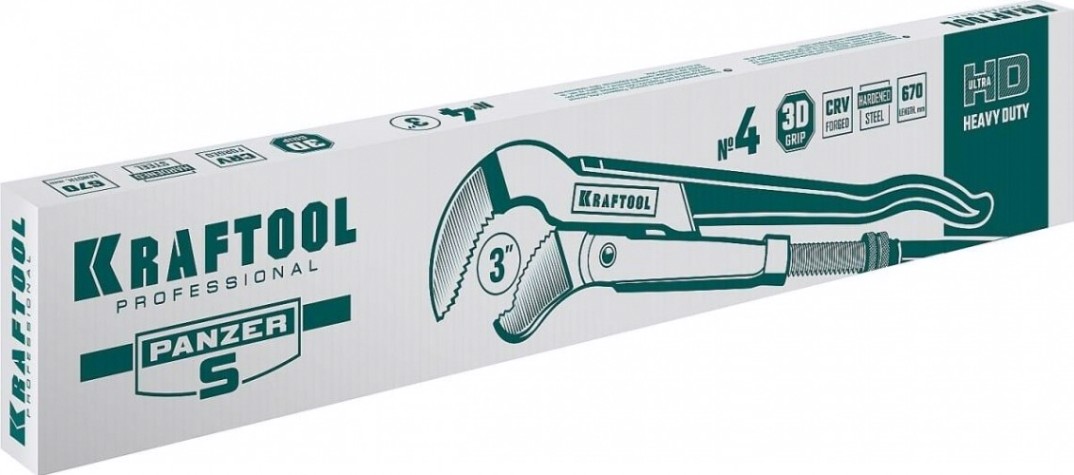 Ключ трубный KRAFTOOL PANZER-S №4, изогнутые губки [2733-30_z02]