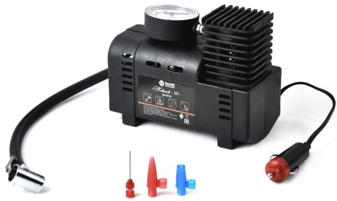 Компрессор автомобильный БелАК Новичок-10 12 В, 60 Вт, 18 л/мин БАК.99159 [БАК.99159]