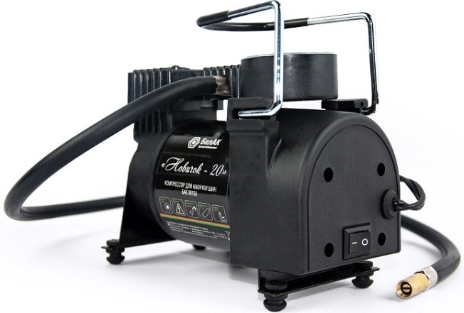 Компрессор автомобильный БелАК Новичок-20 12 В, 160 Вт, 42 л/мин БАК.99150 [БАК.99150]