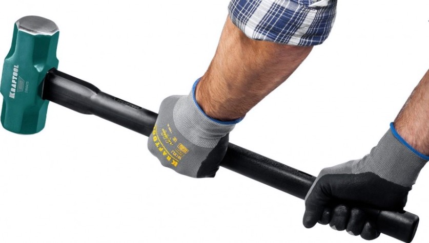 Кувалда KRAFTOOL STEEL FORCE со стальной удлинен. обрез. рукояткой 8 кг [2009-8]