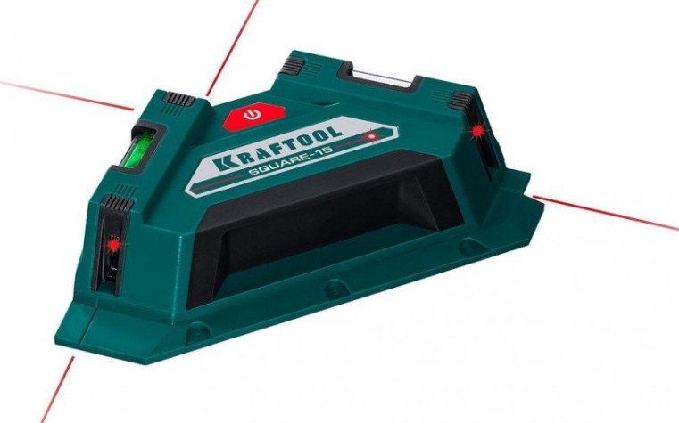 Лазерный уровень KRAFTOOL SQUARE-15 угольник для кафеля [34705]
